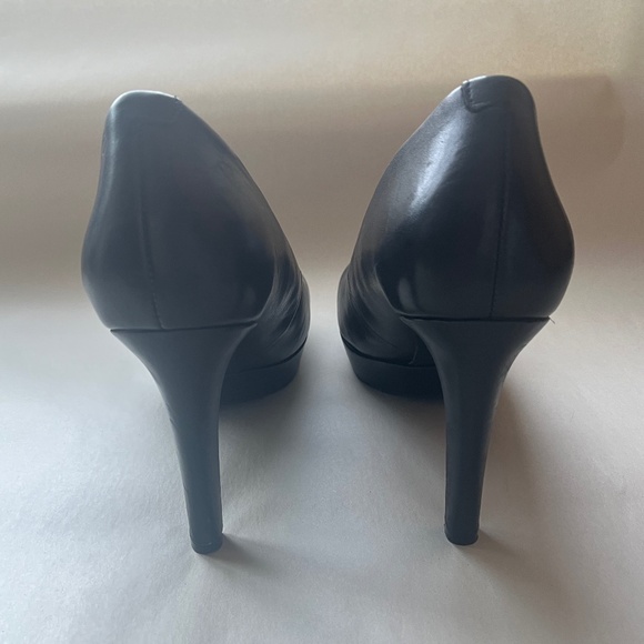 Rockport Adidas Adiprene Black Leather Janae Platform Stiletto Heels Pumps 7.5 - Picture 6 of 12